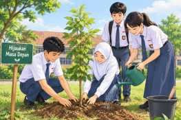 Pelajar di Pekanbaru Ditarget Tanam 25 Pohon