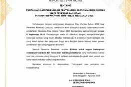 Batas Pengajuan Beasiswa Riau Cerdas Diperpanjang hingga 8 September 2026